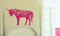 Swirly Unicorn Wall Decal