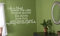 Life is Short Wall Decal