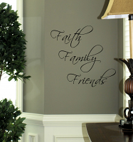 Faith Family Friends Wall Decal