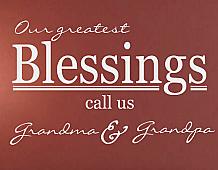 Blessings Call Us Grandparents Wall Decals