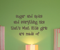 Little Girls Made Wall Decal