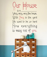 Our House Custom Wall Decal 