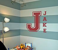 Varsity Letters Monogram Wall Decal