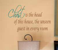 Christ Head House Unseen Guest Wall Decal 