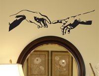 Michelangelo Hands Wall Decal