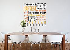 Thanksgiving Subway Art Wall Decal Item