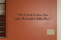 Put A Smile On Your Face Wall Decals  