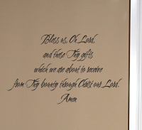 Bless Us Oh Lord-II Wall Decal