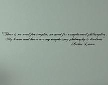 Dalai Lama My Phlilosphy is Kindness Wall Decal 