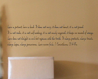 Corinthians Love Is Patient Wall Decal