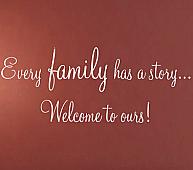 Welcome To Our Family Story Wall Decals   