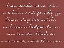 Some People Leave Footprints On Our Hearts Wall Decals   