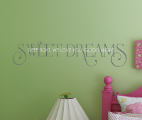 Sweet Dreams Sleep Tight Wall Decal  