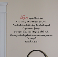 I Corinthians Wall Decal