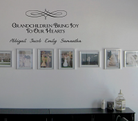 Grandchildren Bring Joy Names Wall Decal