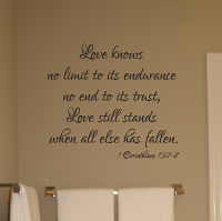 Love Stands All Else Has Fallen Wall Decal  