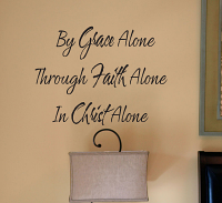 Grace Faith Christ Alone Wall Decal 