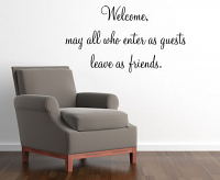 Welcome Enter Guests Friends Wall Decal