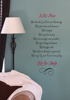 In Our Home Variation Wall Decal