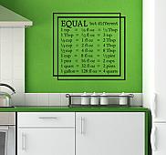 Equal But Different Measurements Wall Decal